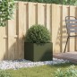 vidaXL Jardinera de acero laminado en frío verde oliva 42x40x39 cm vidaXL Jardinera de acero laminado en frío verde oliva 42x40x39 cm