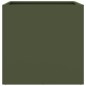 vidaXL Jardinera de acero laminado en frío verde oliva 42x40x39 cm vidaXL Jardinera de acero laminado en frío verde oliva 42x40x39 cm