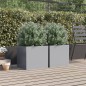 vidaXL Jardineras 2 unidades acero galvanizado plateado 42x40x39 cm vidaXL Jardineras 2 unidades acero galvanizado plateado 42x40x39 cm