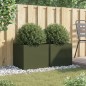 vidaXL Jardineras 2 uds acero laminado en frío verde oliva 49x47x46 cm vidaXL Jardineras 2 uds acero laminado en frío verde oliva 49x47x46 cm
