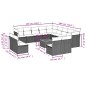 vidaXL Set sofás de jardín 14 pzas con cojines ratán sintético negro vidaXL Set sofás de jardín 14 pzas con cojines ratán sintético negro