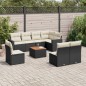vidaXL Set de sofás de jardín 8 piezas y cojines ratán sintético negro vidaXL Set de sofás de jardín 8 piezas y cojines ratán sintético negro