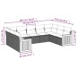 vidaXL Set de sofás de jardín 8 piezas y cojines ratán sintético negro vidaXL Set de sofás de jardín 8 piezas y cojines ratán sintético negro