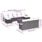 vidaXL Set de sofás de jardín 11 pzas y cojines ratán sintético gris vidaXL Set de sofás de jardín 11 pzas y cojines ratán sintético gris