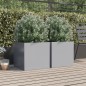 vidaXL Jardineras 2 unidades acero galvanizado plateado 49x47x46 cm vidaXL Jardineras 2 unidades acero galvanizado plateado 49x47x46 cm