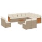 vidaXL Set sofás de jardín con cojines 13 pzas ratán sintético beige vidaXL Set sofás de jardín con cojines 13 pzas ratán sintético beige