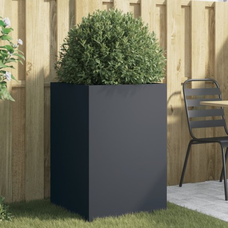 vidaXL Jardinera de acero laminado en frío antracita 52x48x75 cm