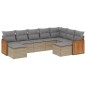 vidaXL Set de sofás de jardín 9 pzas con cojines ratán sintético beige vidaXL Set de sofás de jardín 9 pzas con cojines ratán sintético beige