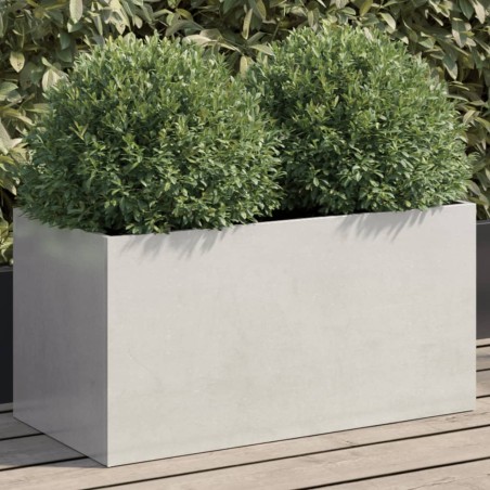 vidaXL Jardinera de acero inoxidable plateado 62x30x29 cm