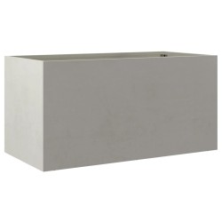 vidaXL Jardinera de acero inoxidable plateado 62x30x29 cm