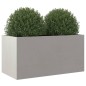 vidaXL Jardinera de acero inoxidable plateado 62x30x29 cm vidaXL Jardinera de acero inoxidable plateado 62x30x29 cm