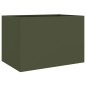 vidaXL Jardinera de acero laminado en frío verde oliva 62x40x39 cm vidaXL Jardinera de acero laminado en frío verde oliva 62x40x39 cm