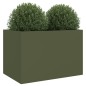 vidaXL Jardinera de acero laminado en frío verde oliva 62x40x39 cm vidaXL Jardinera de acero laminado en frío verde oliva 62x40x39 cm
