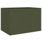 vidaXL Jardinera de acero laminado en frío verde oliva 62x40x39 cm vidaXL Jardinera de acero laminado en frío verde oliva 62x40x39 cm