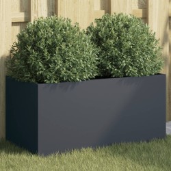 vidaXL Jardinera de acero laminado en frío antracita 62x30x29 cm
