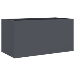 vidaXL Jardinera de acero laminado en frío antracita 62x30x29 cm