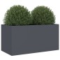 vidaXL Jardinera de acero laminado en frío antracita 62x30x29 cm vidaXL Jardinera de acero laminado en frío antracita 62x30x29 cm