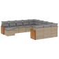 vidaXL Set de sofás de jardín 12 pzas y cojines ratán sintético marrón vidaXL Set de sofás de jardín 12 pzas y cojines ratán sintético marrón