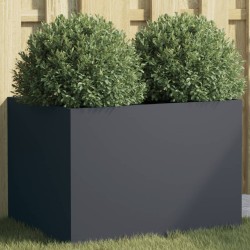 vidaXL Jardinera de acero laminado en frío antracita 62x47x46 cm