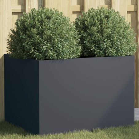 vidaXL Jardinera de acero laminado en frío antracita 62x47x46 cm