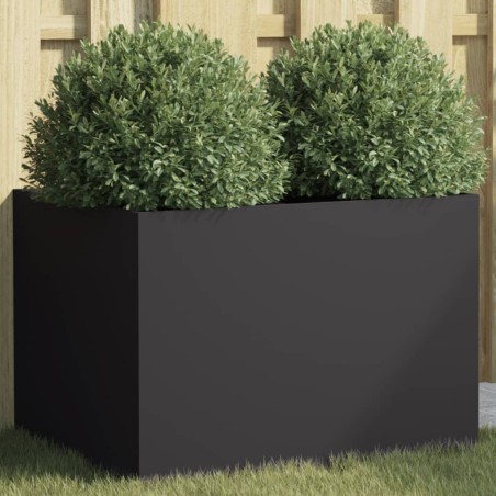 vidaXL Jardinera de acero laminado en frío negro 62x47x46 cm