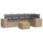 vidaXL Juego de sofás jardín con cojines 6 pzas ratán sintético beige vidaXL Juego de sofás jardín con cojines 6 pzas ratán sintético beige