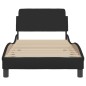 vidaXL Estructura de cama con cabecero de tela negro 90x200 cm vidaXL Estructura de cama con cabecero de tela negro 90x200 cm