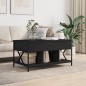 vidaXL Mesa de centro madera de ingeniería y metal negro 100x55x50 cm vidaXL Mesa de centro madera de ingeniería y metal negro 100x55x50 cm
