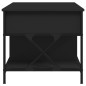 vidaXL Mesa de centro madera de ingeniería y metal negro 100x55x50 cm vidaXL Mesa de centro madera de ingeniería y metal negro 100x55x50 cm