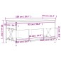 vidaXL Mesa de centro madera de ingeniería y metal negro 100x55x50 cm vidaXL Mesa de centro madera de ingeniería y metal negro 100x55x50 cm