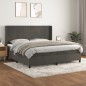 vidaXL Cama box spring con colchón terciopelo gris oscuro 200x200 cm vidaXL Cama box spring con colchón terciopelo gris oscuro 200x200 cm