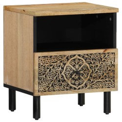 vidaXL Mesita de noche de madera maciza de mango 40x33x46 cm
