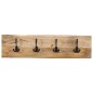 vidaXL Perchero de pared con 4 ganchos madera maciza de mango vidaXL Perchero de pared con 4 ganchos madera maciza de mango