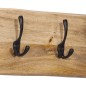 vidaXL Perchero de pared con 4 ganchos madera maciza de mango vidaXL Perchero de pared con 4 ganchos madera maciza de mango