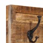 vidaXL Perchero de pared con 5 ganchos madera maciza de mango vidaXL Perchero de pared con 5 ganchos madera maciza de mango