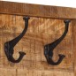vidaXL Perchero de pared con 5 ganchos madera maciza de mango vidaXL Perchero de pared con 5 ganchos madera maciza de mango