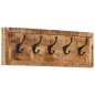 vidaXL Perchero de pared con 5 ganchos madera maciza de mango vidaXL Perchero de pared con 5 ganchos madera maciza de mango