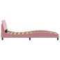 vidaXL Estructura de cama con cabecero de terciopelo rosa 80x200 cm vidaXL Estructura de cama con cabecero de terciopelo rosa 80x200 cm