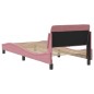 vidaXL Estructura de cama con cabecero de terciopelo rosa 80x200 cm vidaXL Estructura de cama con cabecero de terciopelo rosa 80x200 cm