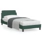 vidaXL Estructura cama con cabecero terciopelo verde oscuro 80x200 cm vidaXL Estructura cama con cabecero terciopelo verde oscuro 80x200 cm