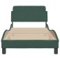 vidaXL Estructura cama con cabecero terciopelo verde oscuro 80x200 cm vidaXL Estructura cama con cabecero terciopelo verde oscuro 80x200 cm