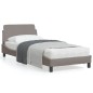 vidaXL Estructura de cama con cabecero de tela gris taupe 90x190 cm vidaXL Estructura de cama con cabecero de tela gris taupe 90x190 cm