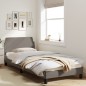 vidaXL Estructura de cama con cabecero de tela gris taupe 90x190 cm vidaXL Estructura de cama con cabecero de tela gris taupe 90x190 cm