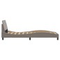 vidaXL Estructura de cama con cabecero de tela gris taupe 90x190 cm vidaXL Estructura de cama con cabecero de tela gris taupe 90x190 cm