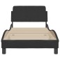vidaXL Estructura de cama con cabecero de terciopelo negro 90x190 cm vidaXL Estructura de cama con cabecero de terciopelo negro 90x190 cm