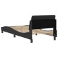 vidaXL Estructura de cama con cabecero de terciopelo negro 90x190 cm vidaXL Estructura de cama con cabecero de terciopelo negro 90x190 cm