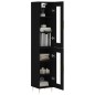 vidaXL Aparador de madera contrachapada negro 34,5x34x180 cm vidaXL Aparador de madera contrachapada negro 34,5x34x180 cm
