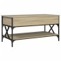 vidaXL Mesa de centro madera ingeniería metal roble Sonoma 100x50x50cm vidaXL Mesa de centro madera ingeniería metal roble Sonoma 100x50x50cm