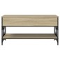 vidaXL Mesa de centro madera ingeniería metal roble Sonoma 100x50x50cm vidaXL Mesa de centro madera ingeniería metal roble Sonoma 100x50x50cm