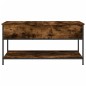 vidaXL Mesa de centro madera ingeniería metal roble humo 100x50x50 cm